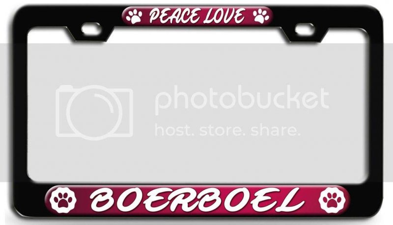 Peace Love Boerboel Dogs Pets 3d Metal License Plate Frame Universal Fit For Auto Suv And Truck Tag Holder 12 X 6 In Heavy Duty