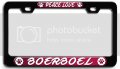 Peace Love Boerboel Dogs Pets 3d Metal License Plate Frame Universal Fit For Auto Suv And Truck Tag Holder 12 X 6 In Heavy Duty 
