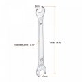 Uxcell Thin Open End Wrench 8mm X 10mm Metric Mirror-chrome Plated High Carbon Steel For Household Maintenance And General