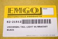 4into1 Universal Round Black Cafe Tail Light Assembly With License Plate Bracket 62-21512