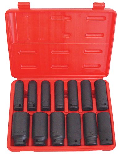 Atd Tools 4401 1 2 Drive 13-piece 6-point Sae Deep Impact Socket Set