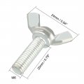Uxcell Wingbolt Butterfly Wing Thumb Hand Screws Bolts M6x20mm 1mm Pitch Carbon Steel 10pcs