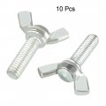 Uxcell Wingbolt Butterfly Wing Thumb Hand Screws Bolts M6x20mm 1mm Pitch Carbon Steel 10pcs