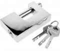 Shutter Padlock Heavy Duty Steel 90mm Key Lock With Hardened Chrome Plated Shackle For Roller Shutters Garages And Perimeter 