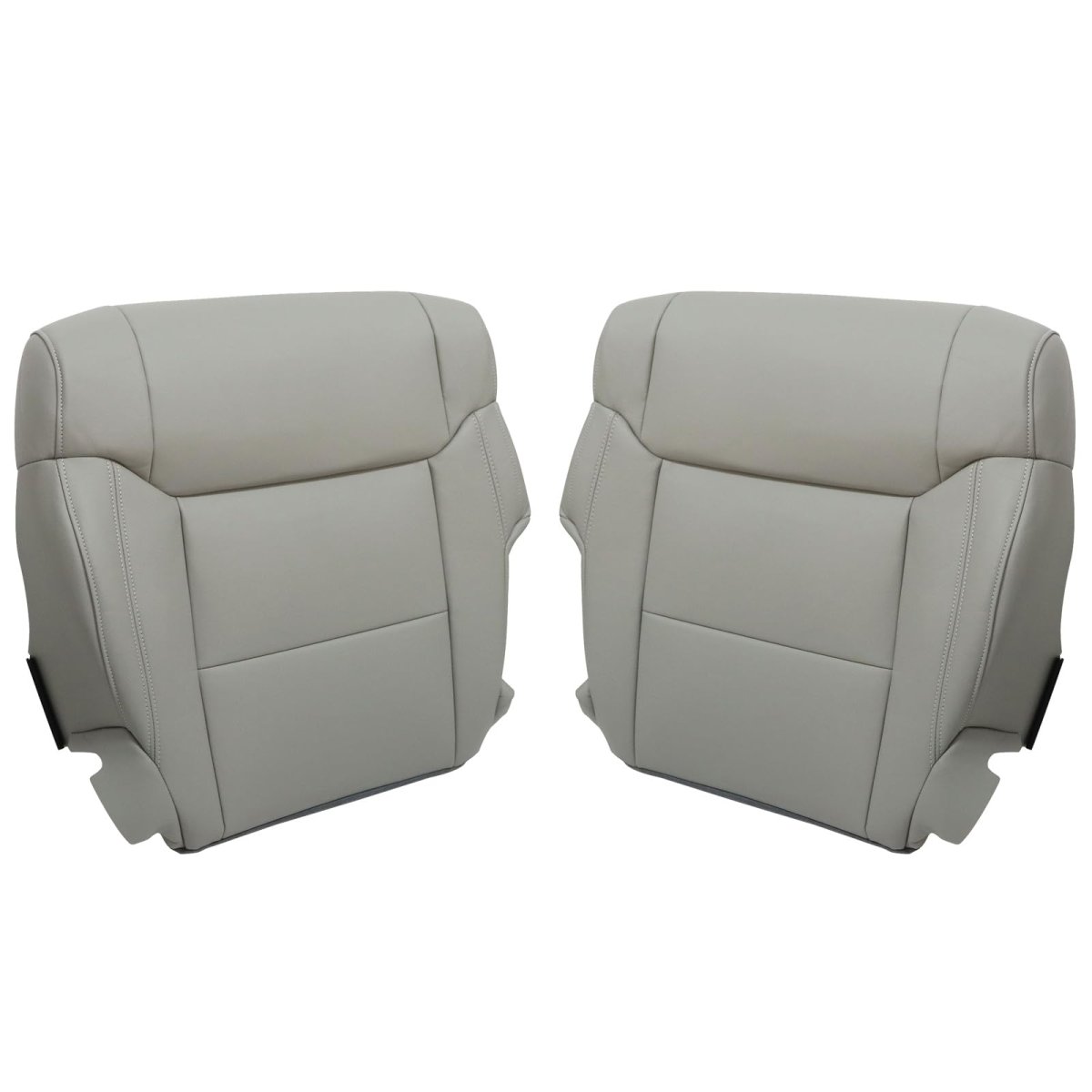Leather Seat Covers For Toyota Tundra 2014 2015 2016 2017 2018 2019 2020 Driver And Passenger Bottom Gray Microfiber Custom Fit