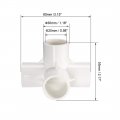 Uxcell 4 Way Elbow Pvc Pipe Fitting Furniture Grade 25mm Size Tee Corner Fittings White 2pcs