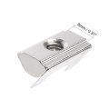 Uxcell M6 Roll In Spring T Nut With Sheet Carbon Steel For 3030 4040 Series Aluminum Extrusion Profile Rail 8mm Slot 25pcs