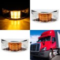 2 Piece 12 Led Rectangular Armored Style Side Marker Lights Amber Waterproof Trailer Clearance For Freightliner International 