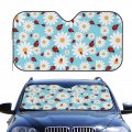Foruidea Ladybug Daisy Pattern Car Windshield Sun Shade Autoshade For Truck S-blocks Rays Sun Visor Protector-keeps Your