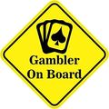4 5in X Card Gambler On Board Bumper Magnet Car Magnetic Magnets By Stickertalk 