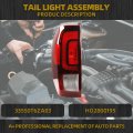 Dasbecan Tail Light Assembly Led For 2017-2023 Honda Ridgeline Rear Lamp Left Driver Side 33550t6za03