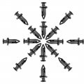 Wflnhb Set Of 100 Atv Retainer Clips 8mm Push Pin Splash Guard Body Panel Fit For Honda