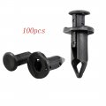 Wflnhb Set Of 100 Atv Retainer Clips 8mm Push Pin Splash Guard Body Panel Fit For Honda