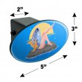 Reverse Mermaid With Tuna Head Oval Tow Trailer Hitch Cover Plug Insert