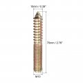 Uxcell M10x60mm Hanger Bolts 12pcs Double Ended Thread Dowel Screws For Wood Furniture Connecting