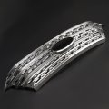 Hecasa Grill Overlay Compatible With 2020-2023 Ford Explorer For Base Xlt Chrome Grille Cover Insert Trim Plastic Abs Silvery