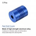 Uxcell 5pcs 6mm To Aluminum Alloy Shaft Coupling L25xd19 Flexible Coupler With Screws For Encoders And Motors Blue