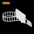 Uxcell 100pcs Adhesive Cable Clips Adjustable Nylon Cord Organizer Management Clamps For Desk Car Home And Office White 110mm 4