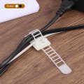 Uxcell 100pcs Adhesive Cable Clips Adjustable Nylon Cord Organizer Management Clamps For Desk Car Home And Office White 110mm 4