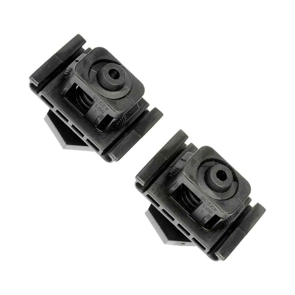 Adjustable Hood Bumpers For Dodge Ram 3500 2003 To 2010 Pa66 Black Plastic Coarse Thread Clip On Attachment 28 11mm Head