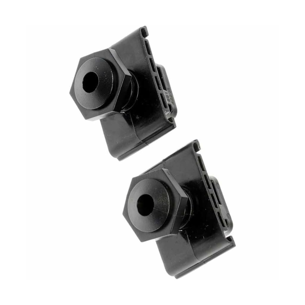 Adjustable Hood Bumpers For Dodge Ram 3500 2003 To 2010 Pa66 Black Plastic Coarse Thread Clip On Attachment 28 11mm Head