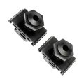 Adjustable Hood Bumpers For Dodge Ram 3500 2003 To 2010 Pa66 Black Plastic Coarse Thread Clip On Attachment 28 11mm Head
