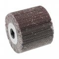 Uxcell 120mmx100mm Flap Wheel Abrasive Cloth Wire Drawing Polishing Sanding 60 Grit For Stainless Steel Metal Wood