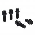 20 Black Conical Lug Bolts 12mmx1 5 Shank 32mm 