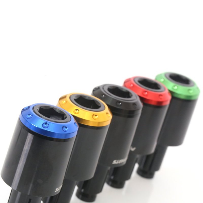 Atom Cnc Bar Ends For Stateline Vt1300 2010 To 2015 Green Billet Aluminium Handlebar Sliders Fits 13mm Or 17mm Inside Diameter