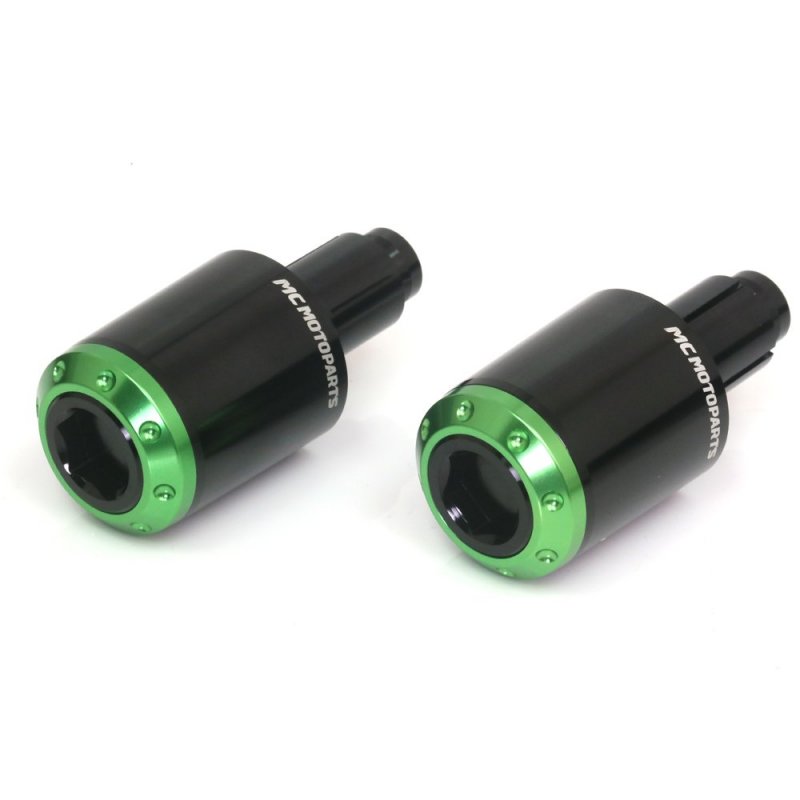 Atom Cnc Bar Ends For Stateline Vt1300 2010 To 2015 Green Billet Aluminium Handlebar Sliders Fits 13mm Or 17mm Inside Diameter