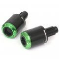 Atom Cnc Bar Ends For Stateline Vt1300 2010 To 2015 Green Billet Aluminium Handlebar Sliders Fits 13mm Or 17mm Inside Diameter 