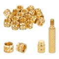20 Pcs M8 X 8mm H 10mm Od Brass Threaded Inserts With Soldering Iron Tip Press Tool Knurled Heat Set Embedment Nuts For 3d 