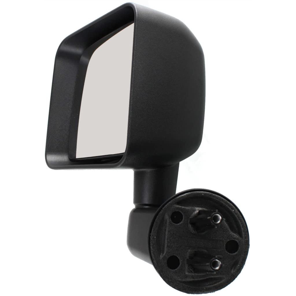 Jeep Wrangler 2009 2010 Door Mirror Driver Side Manual Non Heated Textured 55077967af Ch1320271 Swing Type Mount Standard Style