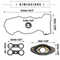 Motoforti Engine Valve Cover Gasket Seal Kit For Bmw 528xi 3 0l L6 Gas 2008 Rubber 11127552280 Black