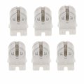 T5 Led Fluorescent Tube Lamp Holder Tombstone Twdrtdd Bi-pin Socket Lampholder For Replacements Turn-type Pack Of 6 