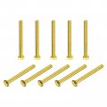 Uxcell Brass Hex Bolts M6x60mm 10pcs Fully Thread Grade 4 8 Solid Hexagon Head Bolt Machine Screws For Machinery