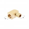 Uxcell Brass Pipe Fitting 90 Degree Barstock Street Elbow M8 Male X Female 2pcs