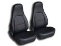 Iggee For 1990-1997 Mazda Miata Black Artificial Leather Custom Fit Front Seat Cover 