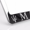 Laser Engraved License Plate Frame Made Of Industrial Grade Mirror Finished Chrome Stainless Steel W Caps And Accessories