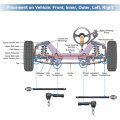 Uxcell 4 Pcs Front Inner Outer Tie Rod End Links For Chrysler 300 2005-2010 Dodge Challenger Charger 2008-2010 Magnum