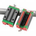 Linear Guide Walfront Hgr20-400mm 15 7inch 4-point Contact Rail Slide Carriage Cnc Router With 2pcs Block