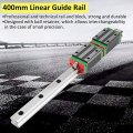 Linear Guide Walfront Hgr20-400mm 15 7inch 4-point Contact Rail Slide Carriage Cnc Router With 2pcs Block