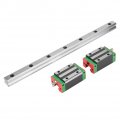 Linear Guide Walfront Hgr20-400mm 15 7inch 4-point Contact Rail Slide Carriage Cnc Router With 2pcs Block