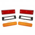 El Camino Side Marker Light Set Of 4 Front And Rear Lens For 1982 1983 1984 1985 1986 1987 Chevy Gmc Caballero 913417 929986 