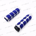 Httmt Trhb114c- Blue Chrome Billet Aluminum 1 Hand Grip 25mm Compatible With H-d Fxdl Dyna Low Rider