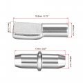 Uxcell Shelf Support Peg 3 Styles Furniture Cabinet Bookcase Closet Bracket Pegs 5mm Pin Silver Tone With Hole 60pcs