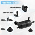 Acropix Windshield Washer Motor Pump With Grommet For Gmc Sierra 3500 Pack Of Black
