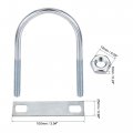 Uxcell Round U-bolts 2 Sets 48 63mm Inner Width 110mm Length Steel M8 With Nut Plate