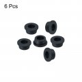 Meccanixity 6pcs T Shape Rubber Grommet Mount Dia 24 5mm Id 15mm Seal Protection Hole Plugs For Cable Pipe Black