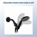 Gift2u 2pcs Handheld Showerhead Bracket Brass Pivot Ball Adjustable Wand Holder With Waterproof Tape Head Adapter Kit Shower